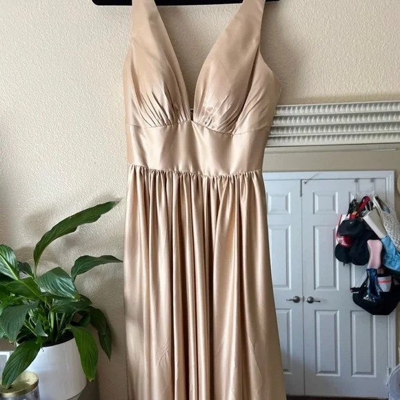 Champagne Color Bridesmaid Dress. Never Worn. Reposhing Because It Didn’t Fit Me | Color: Tan | Size: 10